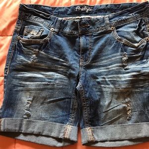 Distressed shorts